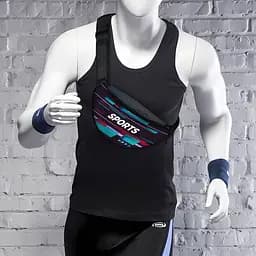 Сумка-бананка Sport чоловіча/жіноча спортивна 32×16 см з розширювачем поясна сумка або сумка через плече (3747) - мініатюра 2