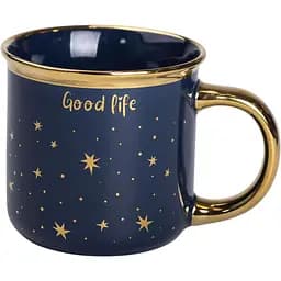 Чашка керамічна Liling Rongxiang Ceramic Good life 320мл синя RX-N231506BL