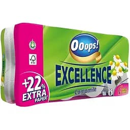 Туалетний папір Ooops! Excellence Kamilla Ромашка тришаровий 8 рулонів