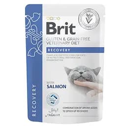 Корм вологий Brit GF VD Recovery для кішок з лососем 85 г