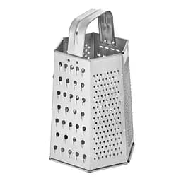 Терка для овощей и фруктов шестигранная из нержавеющей стали (высота 21.5 см), Kitchette 84005