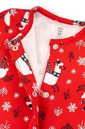 Святковий чоловічок з начосом для новонароджених Christmas llama із закритими ніжками - мініатюра 2