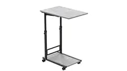 Стол приставной Ferrum-decor Френа 62x40x60 металл Черный ДСП Бетон 16мм (FRD-102511)