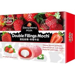 Рисовый десерт Bamboo House Double Fillings Mochi с молочно-клубничной начинкой 180 г