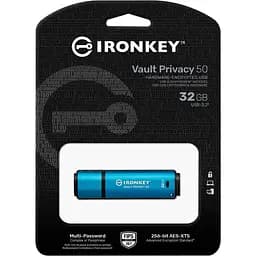 USB флеш-накопичувач Kingston IronKey Vault Privacy 50 32GB USB-A 3.2 Gen 1 Blue (IKVP50/32GB) [119508] - мініатюра 3