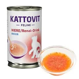 Лікувальний напій Kattovit Veterinary Niere Renal з качкою для котів при захворюваннях нирок, банку 135 мл