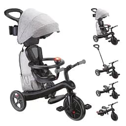 Велосипед дитячий Globber Explorer Trike 4 в 1 Deluxe Play чорно-сірий (636-120) - мініатюра 3