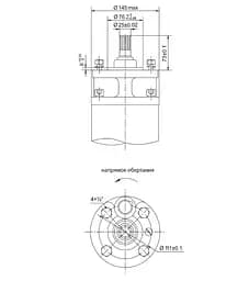 Насос відцентровий свердловинний DONGYIN 6SP46-13 380В 22кВт H 174(109)м Q 1100(800)л/хв Ø145мм +пульт (з 3х частин) (7777513) - мініатюра 3