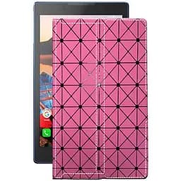 Чехол StatusCASE из экокожи для планшета Lenovo Tab 3 TB3-850f Розовый ромб