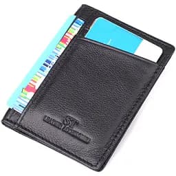 Чоловічий гаманець для карток з натуральної шкіри ST Leather 8х11х0.5 см acs0029622 - мініатюра 7