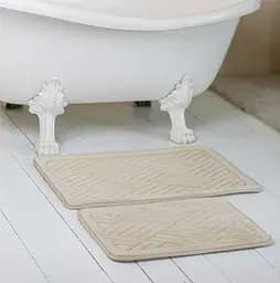 Набор ковриков для ванной/туалета фланелевый Lovely Svi 2шт: 50 x 80 см + 40 x 60 x 1.5 см Бежевый (191125) 