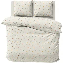 Комплект постільної білизни LeLit полуторний 150х215 см поплін L-2057/1 білий (le2000000299549)