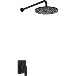 Душевая система Kohlman Experience 30 black + BOX скрытого монтажа QW220EBR30, Черный матовый