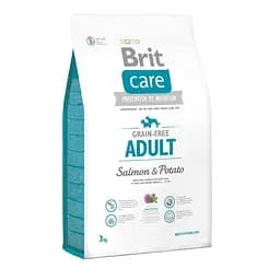 Сухий корм Brit Care GF Adult Salmon & Potato 3 кг для собак дрібних і середніх порід (вагою до 25 кг) (лосось)