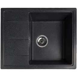 Гранітна кухонна мийка Romzha Cerand Antracit (901) з крилом