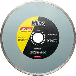 Диск бриллиантовый по плитке Werk 200x5x25.4 мм (107496)