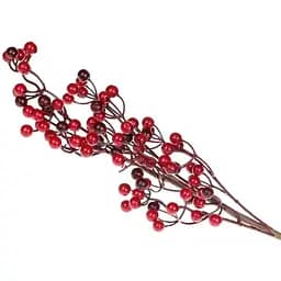 Декоративная ветка с ягодами красного и бордового цвета, 60 см