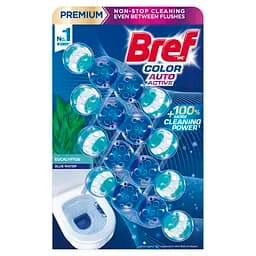 Туалетний блок для унітазу Bref Color Auto Active Евкаліпт Квадропак 200 г (4 шт. х 50 г) (879849)