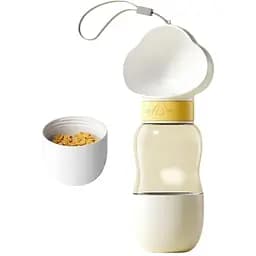 Бутылка-поилка для собак и кошек Semi Foot 2 отделения 350 мл + 200 мл белая (14473)