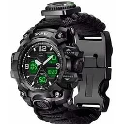 Армійський годинник Skmei 1155B Hamlet Paracord Чорний (1155-55)