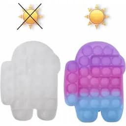 Сенсорна іграшка Pop it Антистрес хамелеон квадрат амонг ас among as