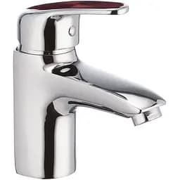 Змішувач для умивальника CRON MAGIC 001 червона ручка (CR0143)