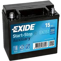 Акумулятор Exide Start-Stop Auxiliary EK151 (+/-) 6СТ-15Ah 200A (EN)