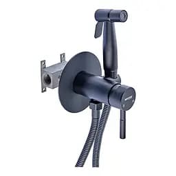 Гігієнічний душ прихованого монтажу Mixxus SUS-333 Black MI6036, Чорний матовий