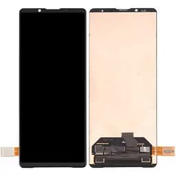 Дисплей Sony Xperia 1 III XQ-C72 чорний, OLED, PRC переклеєне скло
