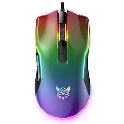 Компьютерная мышка Onikuma C22 с RGB подсветкой 6400 DPI проводная игровая для компьютера и ноутбука бесшумна