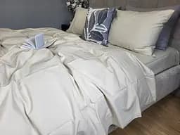 Комплект постельного белья бязь PREMIUM светлый бежевый - двухспальный