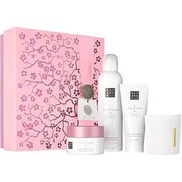 Подарочный набор Rituals Sakura Medium Gift Set: скраб для тела 125 г + крем для тела 100 мл + гель-пена для душа 200 мл + ароматическая свеча 140 г