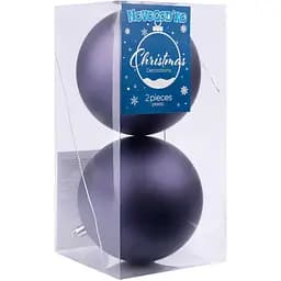 Набір новорічних куль Novogod'ko 12 см 2 шт. графіт матовий 1 сорт (974794)