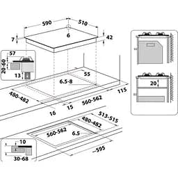 Газова поверхня WHIRLPOOL GOS 6415/NB1 - мініатюра 4