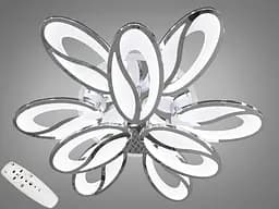 Люстра стельова LED Diasha 8090/6+3HR, 150W, 4100K, хром, сучасний стиль для дому