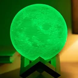 Нічник UFT RGB Moon light 3D Луна на підставці 11 см 5 режимів світла - мініатюра 7