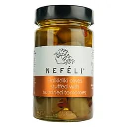 Оливки Nefeli зеленые фаршированные вялеными томатами 290 г (822133)