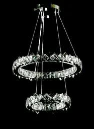 Світлодіодна люстра Splendid Ray L40802/480+320/2 LED з кришталем, хром, 80 Вт, з пультом і димером - мініатюра 3