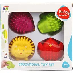 Набор игрушек для ванной Bambi Мячики-животные 4 шт. 628-1