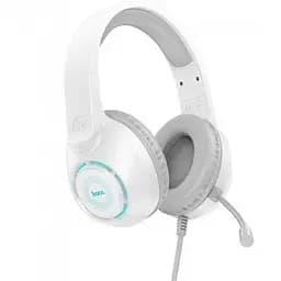 Навушники Hoco Sue headphones gaming W108 RGB підсвічування білі 6931474799425