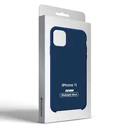 Силиконовый чехол для Apple iPhone 11, ICON2 Case, синий, противоударный, панель, защита всего корпуса, матовая поверхность Soft Touch, выступает над дисплеем, совместим с защитными стеклами и пленками, с микрофиброй, ArmorStandart (ARM60553) - мініатюра 9