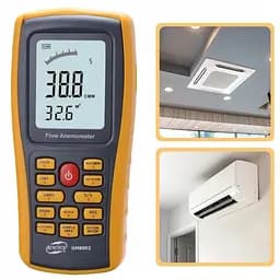 Анемометр-термометр USB 0,3-45 м/с, 0-45 °C BENETECH GM8902 - мініатюра 2