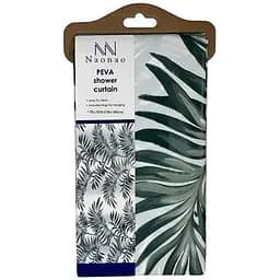 Шторка для ванної кімнати Stenson R89755, 180х180 см лист зелений (26204)