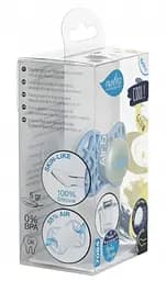 Силіконова ортодонтична пустушка Nuvita Air55 Cool Вуса, світиться в темряві, 6-12 міс., блакитний (NV7084GDB) - мініатюра 3
