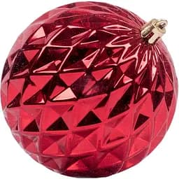 Новорічна куля Novogod'ko 10 cм червона глянець (974085)