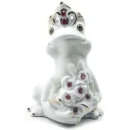 Жаба царівна біла порцеляна 11х8х8 см