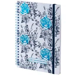 Блокнот Axent Blue garden OS на спіралі А5 в клітинку 80 аркушів (8471-4-A-OS)