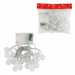 Новорічна гірлянда C 61487 снігові кульки на батарейках 