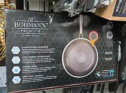 Професійна індукційна сковорода з нержавіючої сталі Bohmann Premium BH-4000-24 діаметр 24 см з лазерним гравіюванням стільників - мініатюра 10