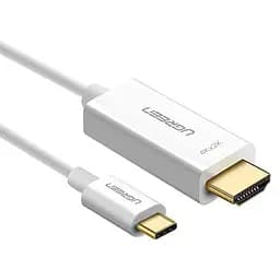 Перехідник USB 2.0 Type-C --> HDMI Cable Male to Male ABS Case 1.5m UGREEN MM121 Білий